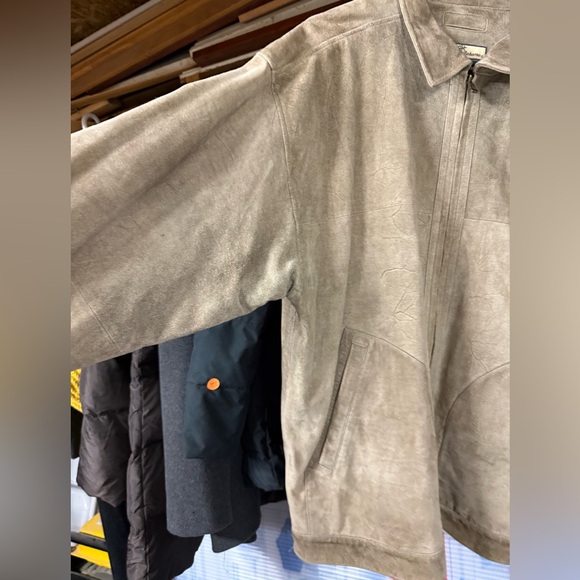 Tommy Bahamas Men’s 100% Leather Zip Up Field Coat Barn Jacket - Picture 3 of 15